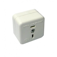 Fixed Pol Square Surface Socket White