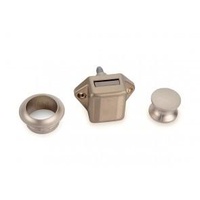 Cupboard Catch Set 13mm Nickle (Catch, Rosette,Knob and Stricker Plate)