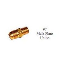 Gas Male Flare Union - 3/8 Tube to 1/2MBSPT