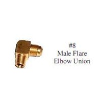 Male Flare Elbow Union 	3/8 Tube to 1/4BSPT