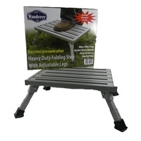 Folding Aluminium Folding Step with adjustable legs