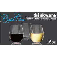 Tritan Stemless Wine Glass 16oz - Single