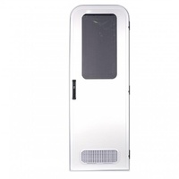Odyssey Premium 2 Radius Corner Door 1822mm x 622mm White Frame Right Hand Hinge Smooth White Infil & White Vent