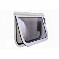 Odyssey 2 Radius Corner Single Hopper Window 280mm X 457mm White Frame