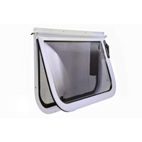 Odyssey 2 Radius Corner Single Hopper Window 565mm x 457mm White Frame