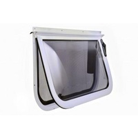 Odyssey 2 Radius Corner Single Hopper Window 565mm x 914mm White Frame