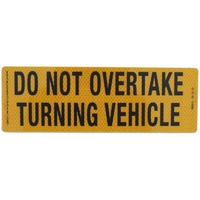 Do Not Overtake Turning Vehicle Sticker