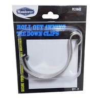 Roll Out Awning Tie Down Clips Stainless Steel