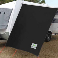Coast V2 Black Sunscreen Side Wall for Full Caravan