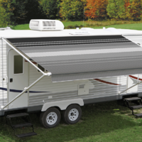 Carefree Fiesta Triple Black shale fade Awning 14 foot (4.2m)