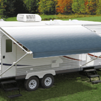 Carefree Blue Shale Fade 17 Foot Roll Out Awning (No Arms)