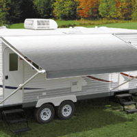 Carefree Eclipse 12V Awning Silver Shale Fade 14 Foot