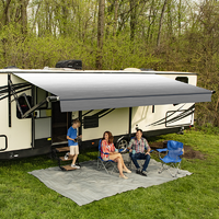 Carefree Silver Shale Fade Altitude 20 foot Awning with LED Bar
