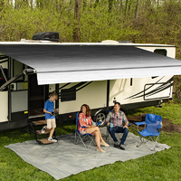 Carefree Altitude Black Reverse Fade 10 foot Awning with LED Bar