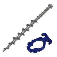 Large Alloy Screw In Peg with ABS Guyrope Holder Clip