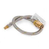 Gas Hose Stainless Steel Double Regulator Flexible Pigtail 450mm Excess Flow X 5/16In Inverted Flare