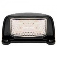 LED Licence Plate Lamp Black 76mm x 42mm 30mm Dual Voltage 12-24 Volt
