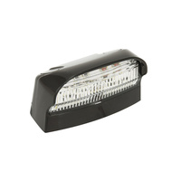 LED Licence plate lamp with black housing, Multi Volt, ECE Approved, blister packing.
