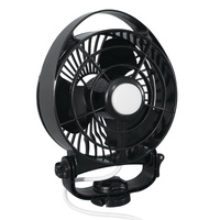 Caframo Maestro 12V Black 6" Variable Speed Fan w/ L