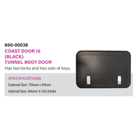 Coast Door 10 - Black Tunnel Boot Door Black Locks