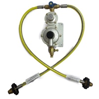 Gas Regulator Kit w/ Manual Change Over - S-Core Hose Hand Wheel 5/16