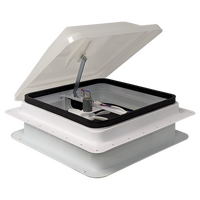 Coast RV 14x14  Hatch with 12 volt Fan Black Lid