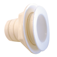 Waste Outlet 25mm Straight c/w nut White