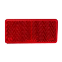 Red Reflector 94mm x 44mm (No Mounting Holes)