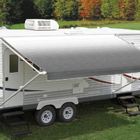 Carefree LED Silver Shale Fade Roll out Awning (No Arms)