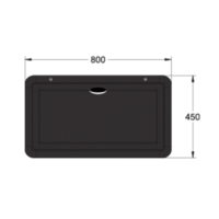 Caravan Picnic Table Lifestyletable (Black) 450mm X 800mm