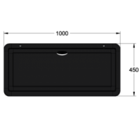 Caravan Picnic Table Lifestyle Table (Black) 450mm X 1000mm