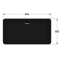 Caravan Picnic Table Lifestyletable (Black) 502mm X 943mm