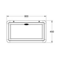Caravan Picnic Table Lifestyletable (White) 450mm X 800mm