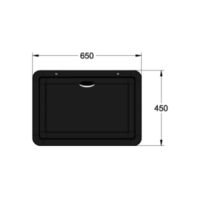 Caravan Picnic Table Lifestyletable (Black) 450mm X 650mm