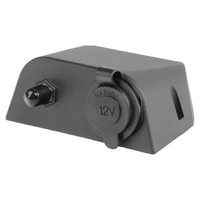 12v Accessory Socket & TV Port Surface Mount - Black