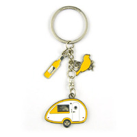 Van Go Collections Keyring Teardrop Camper - Yellow