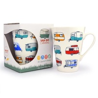 Van Go Collections China Mug - Coloured Caravans 