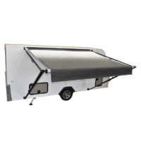 Carefree LED Triple Black Shale Fade RO Awning (No Arms) c/w Black Springs