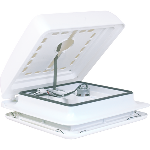 Product main image of OZVENT 12V Shower Hatch with Fan and LED Light - 280 x 280mm from ARVA