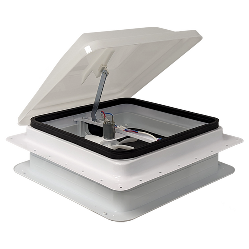 Product main image of Coast RV 14x14  Hatch with 12 volt Fan Black Lid from Coast2Coast